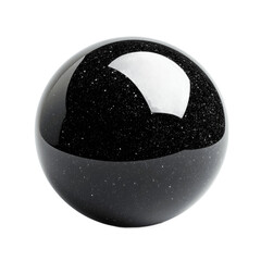 Black ball isolated on transparent background