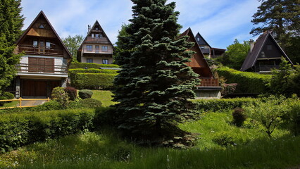 Weekend cottages at the water reservoir Pastviny, Usti nad Orlici District, Pardubice Region, Czech Republic,Europe
