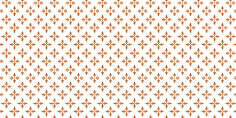 Golden vector floral seamless pattern. Abstract luxury geometric ornamental texture with small flower silhouettes. Gold and white simple ornament in oriental style.