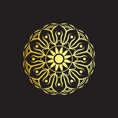Gold Color Mandala Patterns