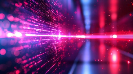 Obraz premium Abstract Pink and Blue Lights Background with Bokeh and Flare