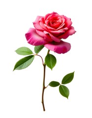 Fototapeta premium pink rose isolated on white