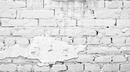 White Brick Wall with Peeling Paint