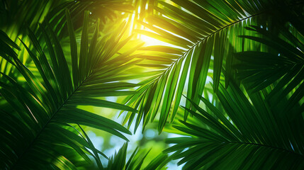 Obraz premium A close up of a leafy green plant with the sun shining on it