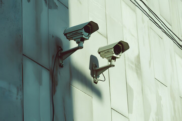 Überwachungskameras im städtischen Raum für Sicherheit und Schutz