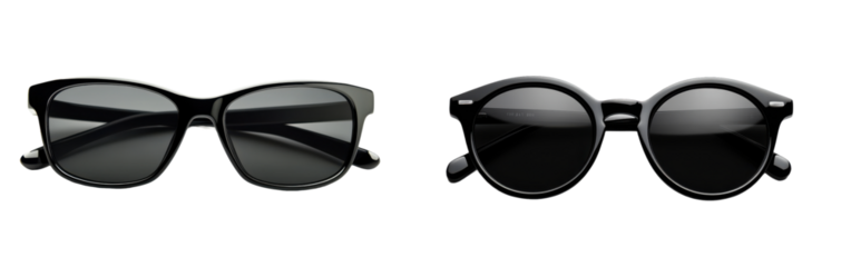  Black Sunglasses isolated on transparent background, PNG file, graphic resources,  cut out 