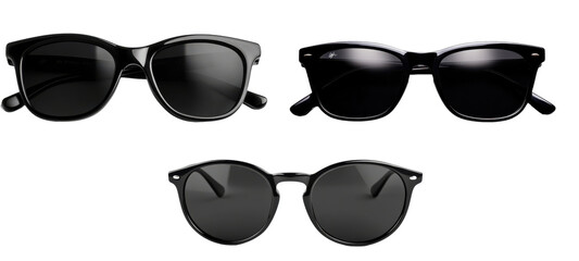  Black Sunglasses isolated on transparent background, PNG file, graphic resources,  cut out 