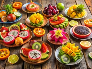 still life of exotic fruits 