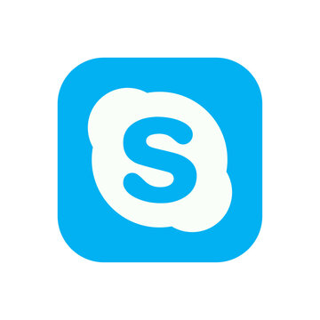 Popular social media - Skype - communication. Editorial vector logo, icon.