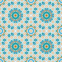 Seamless arabic geometric ornament based on traditional arabic art. Arabian tile. 