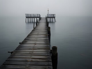 Obraz premium Foggy Pier.
