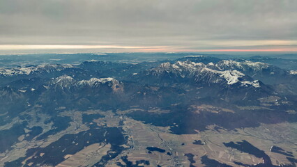 Slovenian Alps from the sky view