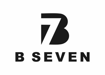 letter b seven logo, design, vector, illustration, creative icon, template