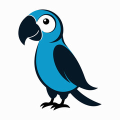A cartoon illustration of a  parrot , flat vector design