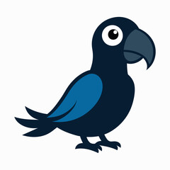 Obraz premium A cartoon illustration of a parrot , flat vector design