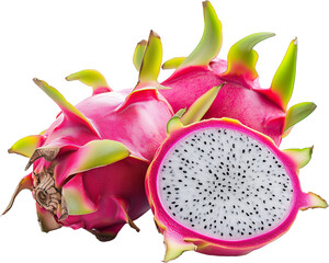 Vibrant Sliced Dragonfruit