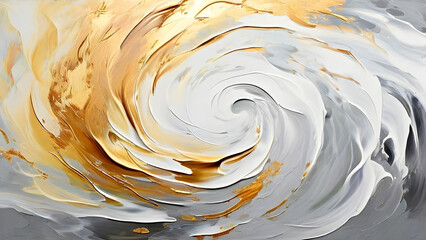 a gradient texture with golden grey and white brush strokes in circular motion 
