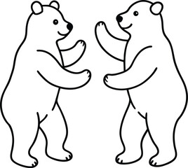 Kids will love this Bear line art coloring book
