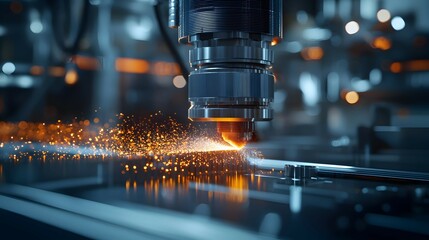 Industrial Laser Cutting Machine With Sparks