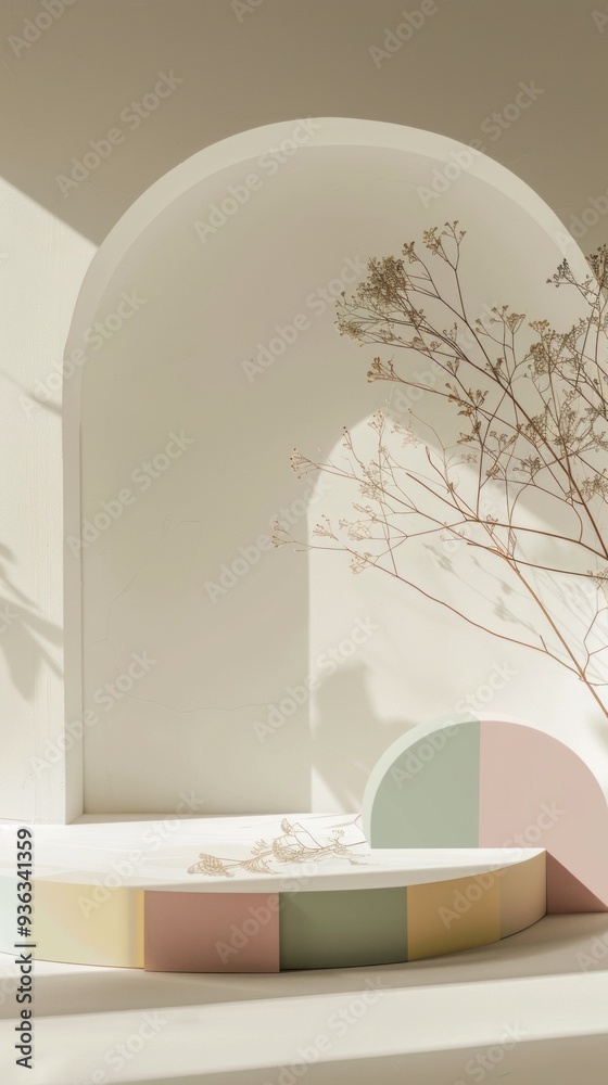 Poster a tranquil arrangement in soft pastels creates an inviting atmosphere, accentuated by the gentle pre