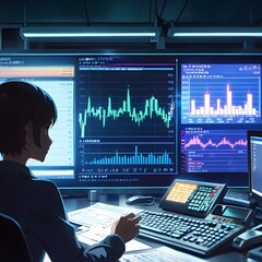 Attractive Finance and money technology background in asset management