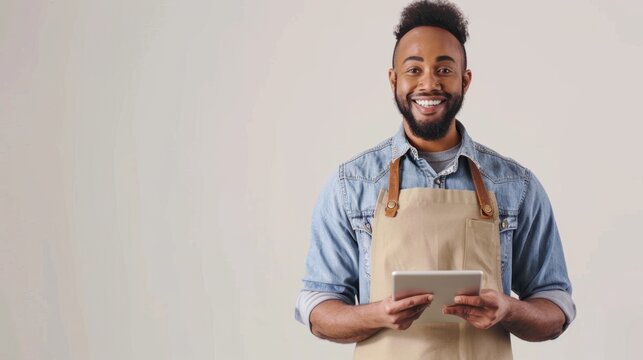 The man with a tablet