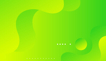 green and yellow background with circles. Dynamic shapes composition. Eps10 vector