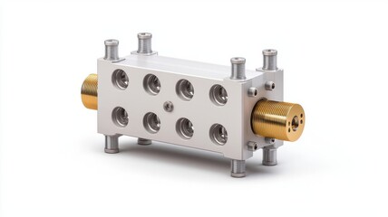 Vibration dampening system, mechanical absorption analysis, 3D illustration