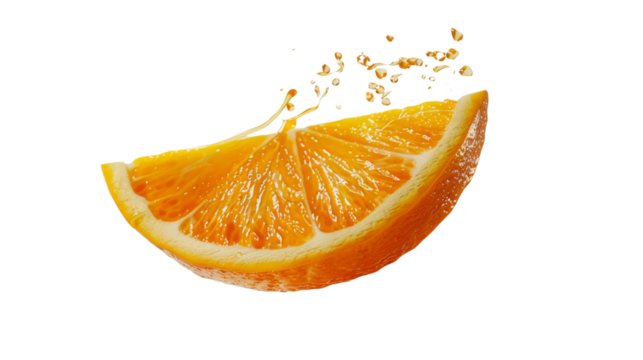 Orange Slice with Juice Splash.
