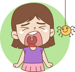 Fear Kids Vector Clipart