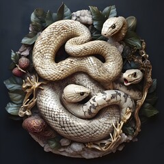 Obraz premium Anatomical Evolution of Serpents From Primitive Constrictors to Specialized Venomous Hunters