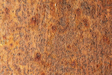 The texture of old rusty metal in close-up