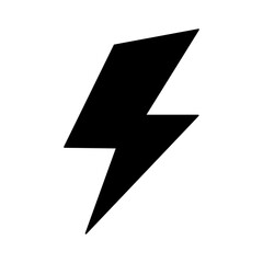 Lightning flash icon symbol sign isolated on white design. Vector illustration