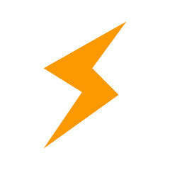 Lightning flash icon symbol sign isolated on white design. Vector illustration
