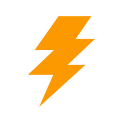 Lightning flash icon symbol sign isolated on white design. Vector illustration