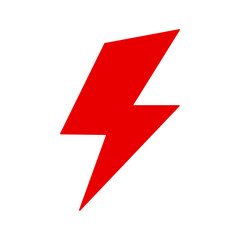 Lightning flash icon symbol sign isolated on white design. Vector illustration