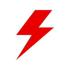 Fototapeta premium Lightning flash icon symbol sign isolated on white design. Vector illustration