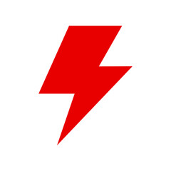 Lightning flash icon symbol sign isolated on white design. Vector illustration