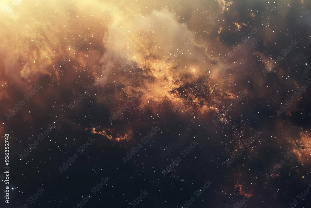 Canvas Prints glowing nebula and stars in deep space