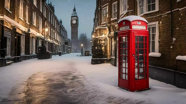 london telephone phone box, snow falling in london, telephone booth london, london, united kingdom, london train station, travel vlog, UK travel vlog, london travel, best place to visit in london 