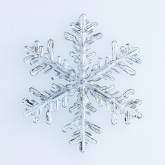A snowflake made of metal is sitting on a white background