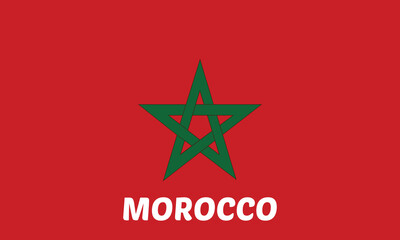 Obraz premium vector illustration of Morocco flag