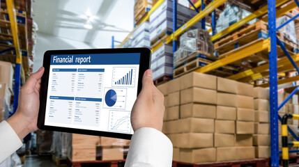 Business data dashboard provide business intelligence analytic for marketing strategy planning snugly with big data set to analyze customer demands and foreseeing business future