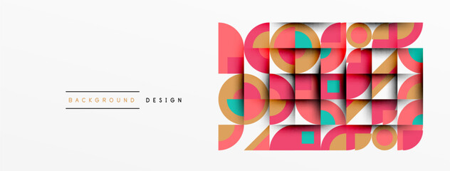 Modern geometrical abstract background - circles. Business or technology presentation design