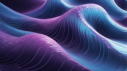 illustration abstract background of Futuristic blue and violet waves 