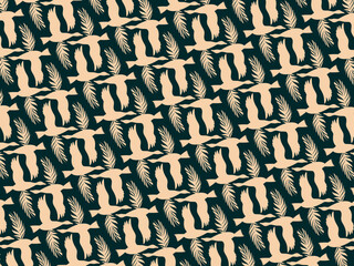 Birds with Leaf Pattern