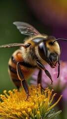 detailed bee drawing