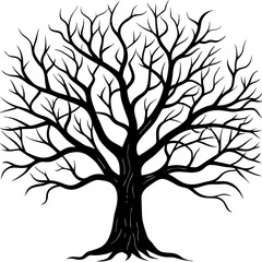 Obraz premium silhouette-of-a-leafless-tree