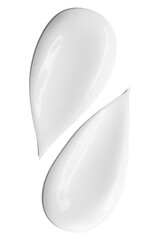 Set, composition of cosmetic strokes, cream on a blank background.