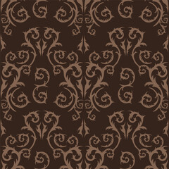 Hand drawn flowers seamless pattern